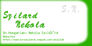 szilard nekola business card